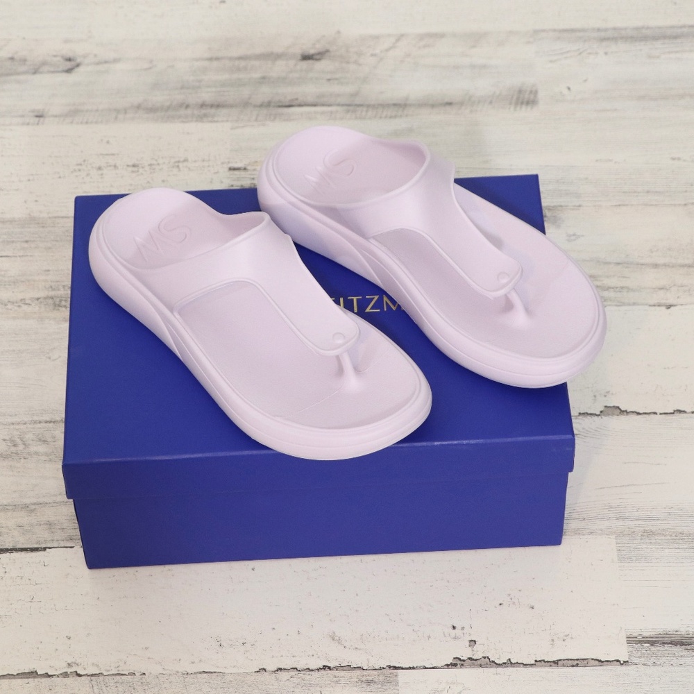 Stuart Weitzman Stuflex T-Strap Slide in Wisteria Women's Size 9 New in Box